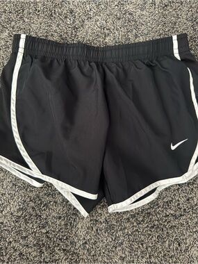 Nike Women’s Black Athletic Shorts with White Trim